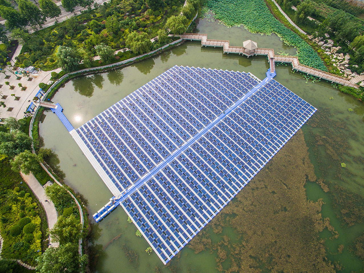米蘭milan科技山東濟寧300千瓦水面漂浮分布式光伏電站